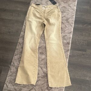 American Bazi Tan Flare Pants